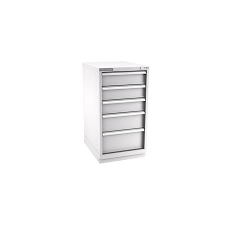 Champion Tool Storage Modular Tool Cabinet, 5 Drawer, Light Gray, Steel, 22 in W x 28-1/2 in D x 41-3/4 in H N18000502ILCFTB-LG